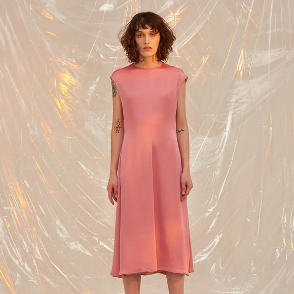 Front Row Shop Kate Satin Double Dress Size 34 & 36 - Picture 1 of 8
